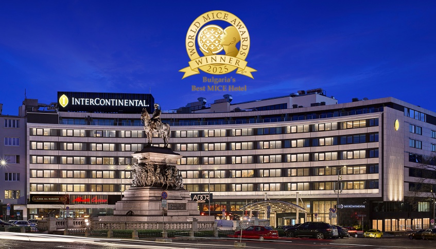 InterContinental Sofia has been awarded the title “Best MICE Hotel in Bulgaria” by the World MICE Awards
